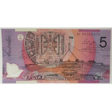 AUSTRALIA 1995 . FIVE 5 DOLLAR BANKNOTE . EVANS/FRASER